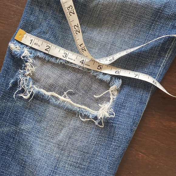 CURRENT ELLIIOT THE SKINNY EASY LOVE DESTROY jeans ripped 31 - Picture 6 of 7